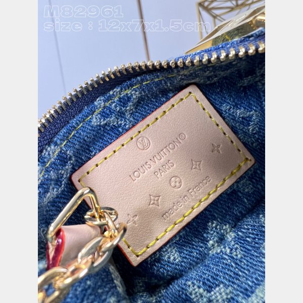 Designer Key Pouch Monogram Denim M82961 Replica Louis Vuitton Bag