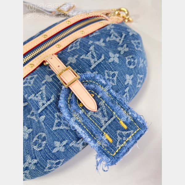 High Rise Monogram Denim M46837 Designer Louis Vuitton Copy Bag