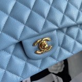 High Quality CC classic CF 25.5CM Sky Blue handbag