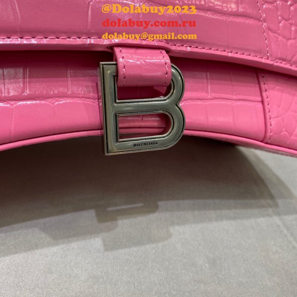 Balenciaga Replica Women's Hourglass S top handle bag Pink