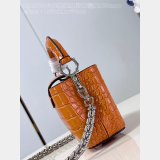 The Best Quality Capucines Louis Vuitton M48865 Orange Chain Fake Bag