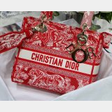 Lady Copy Christian Dior 24cm Red Bag UK for sale