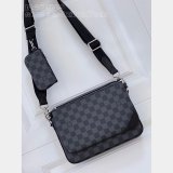 Designer Louis Vuitton Copy N40519 Trio Messenger Damier Graphite Black Canvas