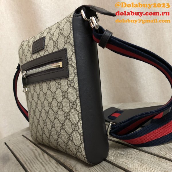 Replica Gucci 7 Star GG Supreme Gray Small Messenger 523599 Bag