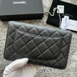 High AAA+ Replica AP3839 Black Small Flap Wallet Fashion Bag