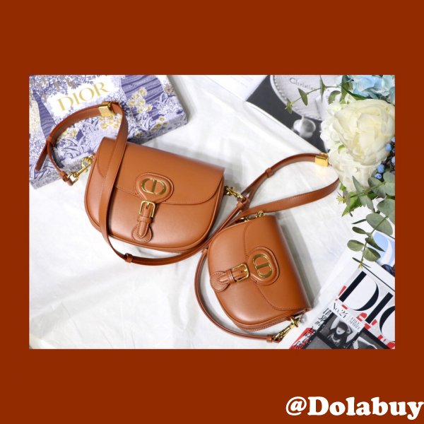 Replica Luxury Dior Bobby Bag Brown Box Calfskin