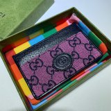 UK Gucci High Quality 659601 GG Multicolor card case wallet