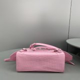 High Quality Balenciaga cuag pink crocodile bag