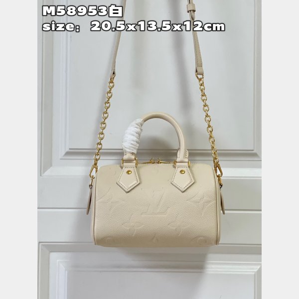 Speedy Replica LV Bandouliere 20 Creme The Best Quality Bag