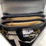 Designer Inspired AS3241 Flap Bag Strass & Gold-Tone Metal Lambskin