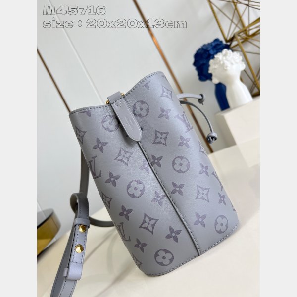 Louis Vuitton Replica LV NeoNoe M45716 Grey Bucket Bag