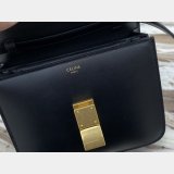 Replica Celine Teen Classic Leather Shoulder Black Bag