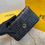 Fendi Best Fashion 212200 Maca embossing Black Bags