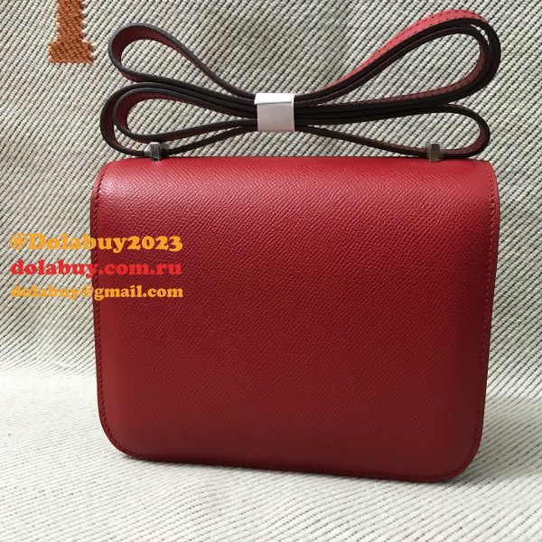 Hermes Constance Bag 18cm Epsom Leather Red