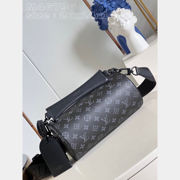 Soft Polochon M46796 Monogram Eclipse Replicas Louis Vuitton Bag