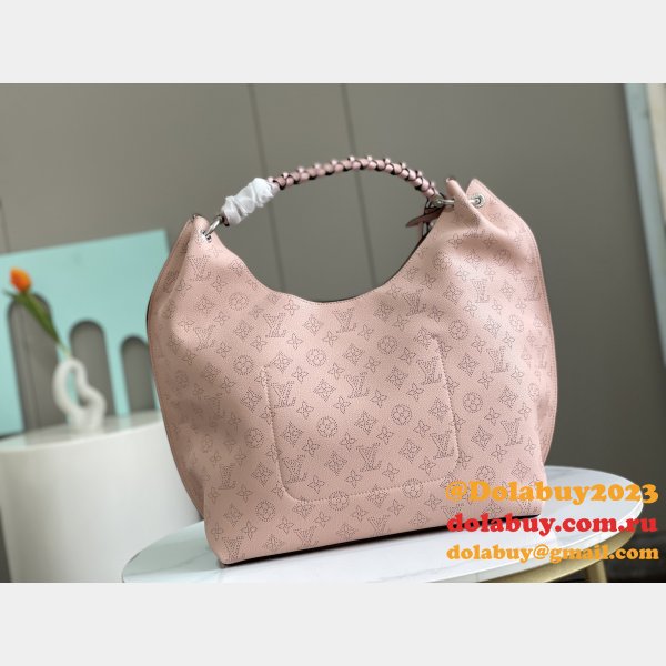 LOUIS VUITTON MAHINA M53188 HANDBAGS grey/pink/black