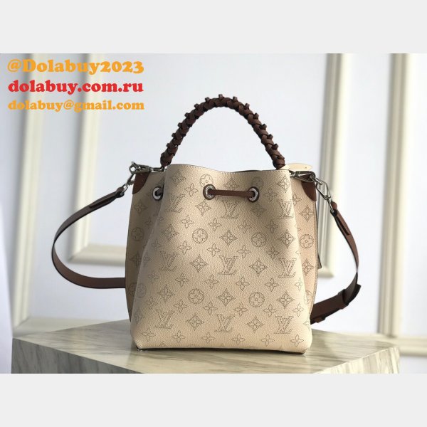 Best M55799 Louis Vuitton Muria Mahina Leather Galet Bag