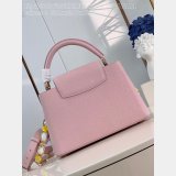 Pink White M48865 Flower Chain Knockoff The Capucines Replica LV Bag