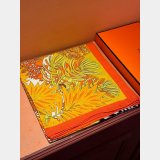 Top Quality Hermes Double-sided Printed Silk Square Scarf