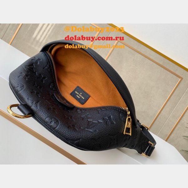 Louis Vuitton Replica Monogram Empreinte Bumbag M44812 Black/Cream