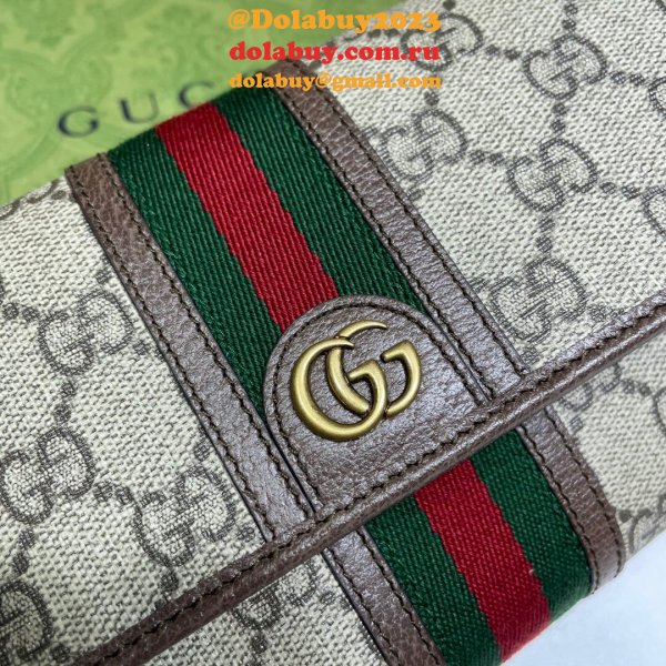 Gucci GG Supreme Replica 645082 Ophidia Mini Bag In Beige & Ebony