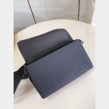 Takeoff Messenger PM 1:1 Mirror LV Aerogram M24769 Black Men Fake Bag