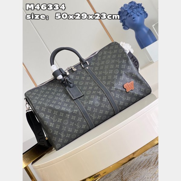 Louis Vuitton Designer Keepall Bandoulière 50 Monogram M46334 Bag