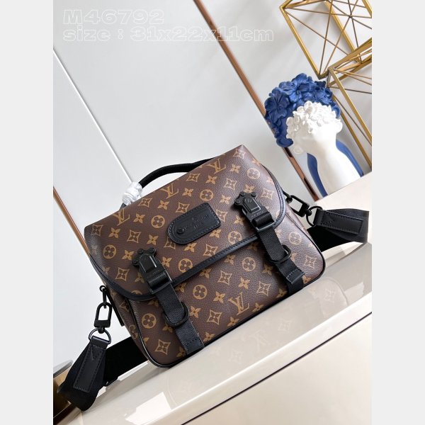 LV Copy Trail Messenger Monogram Macassar Canvas Men M46972 Fashion Bag