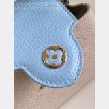 Replica Louis Vuitton Capucines AAA+ M48865 Blue Flower Bags