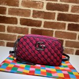 Gucci Replica Rose 447632 Leather GG Marmont Small Matelassé Shoulder