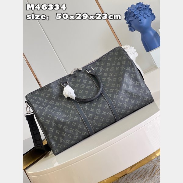 Louis Vuitton Designer Keepall Bandoulière 50 Monogram M46334 Bag