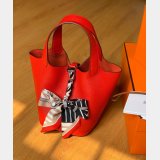 Hermes Replica Picotin Mm Clemens Fitting Red Bag