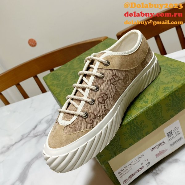 Perfect Dolabuy 1:1 Mirror Replica Gucci GG Canvas Shoes