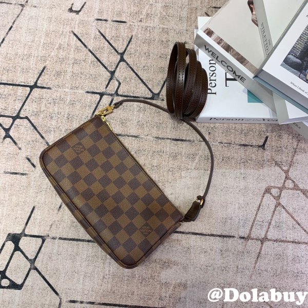 Luxury Auth Louis Vuitton Damier Pochette Accessoires M41206