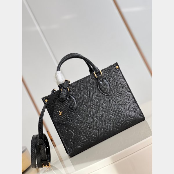 Perfect Dolabuy Louis Vuitton Fake Snake Pattern Black Onthego M45653