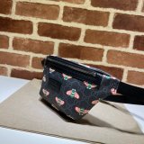 AAA Handbag Gucci Replica 675181 Black Bestiary belt bag with bees