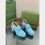 Lady Horsebit GG Gucci Replicas Slingback Pumps Shoes