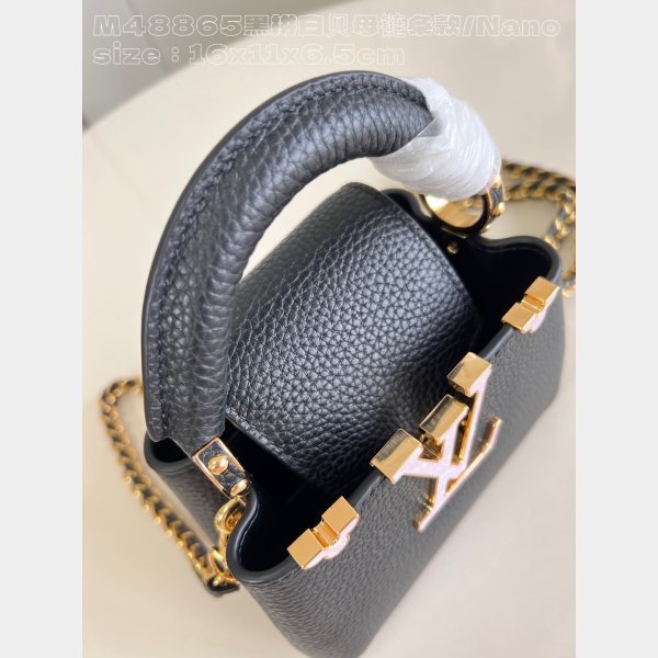 Buy Outlet Replicas Louis Vuitton Capucines M48865 Black Bag