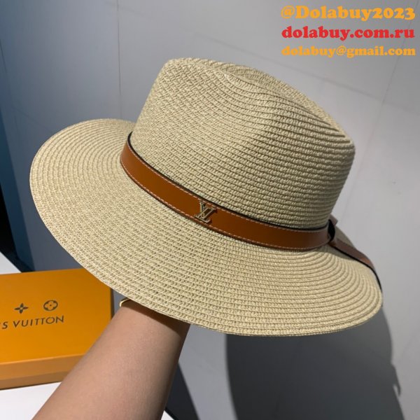 Fashion Louis Vuitton Beach classic straw hat