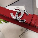 Top Quality Replica CC Double C Belt Red Width 3.0cm 1135