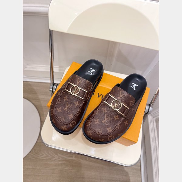 Upper Case Flat Open Back 1A884I Loafer Replica Louis Vuitton Shoes