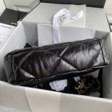 CC High Quality 19 Large Flap AS1161 Black/Red Fakes 30CM Bag