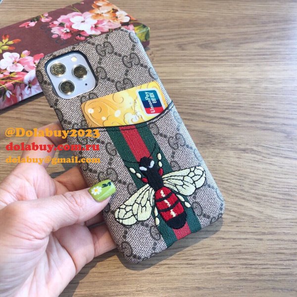 High Quality Gucci iPhone Leather Wallet Cases