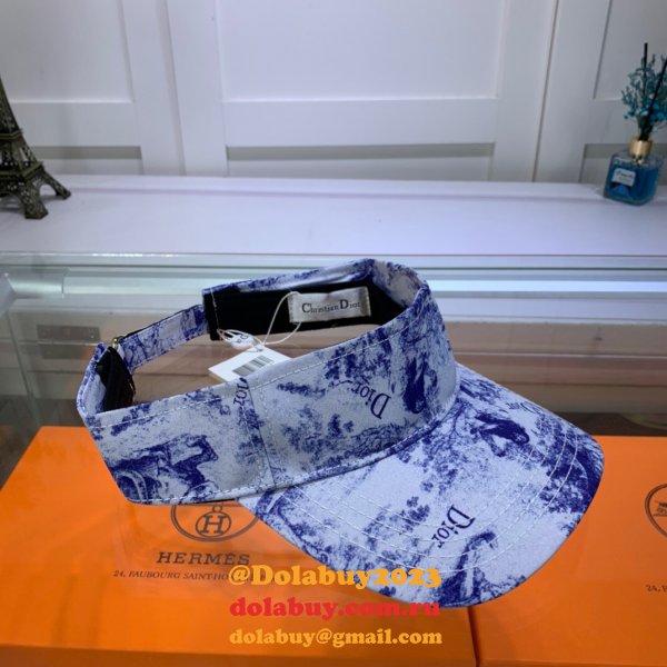 High Quality Christian Dior Blue and white porcelain hats