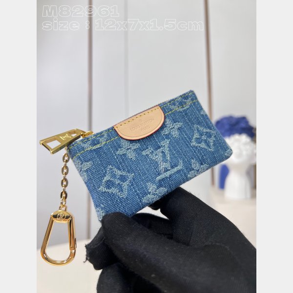 Designer Key Pouch Monogram Denim M82961 Replica Louis Vuitton Bag