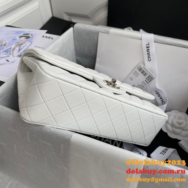 Buy Replica CC classic CF 25.5 cm White handbag