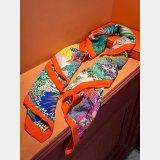 Top Quality Hermes Double-sided Printed Silk Square Scarf