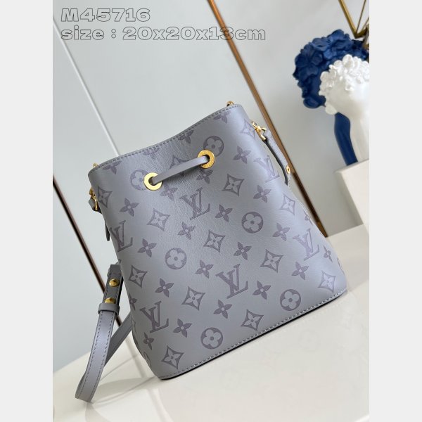 Louis Vuitton Replica LV NeoNoe M45716 Grey Bucket Bag