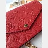 7 Star Louis Vuitton M63770 Red Replica Monogram Leather Pochette