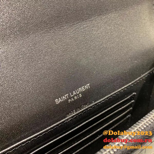 Replica black Saint Laurent YSL Monogram Logo Fanny Pack